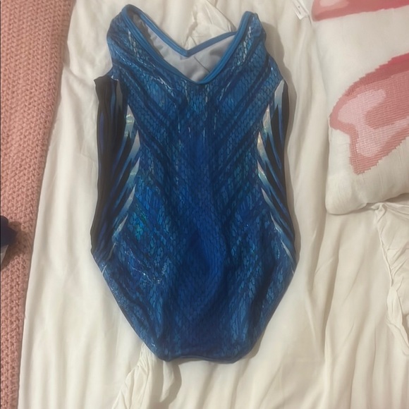 Blue and Black Athletic leotard - Picture 2 of 2